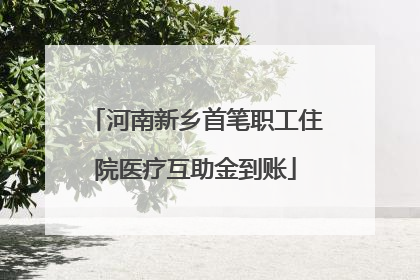 河南新乡首笔职工住院医疗互助金到账