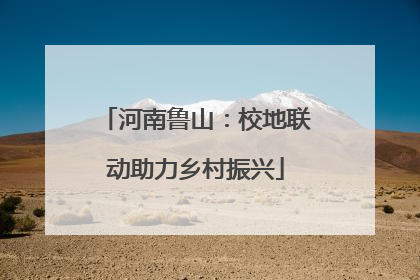 河南鲁山：校地联动助力乡村振兴