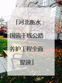 河北衡水：国省干线公路养护工程全面提速