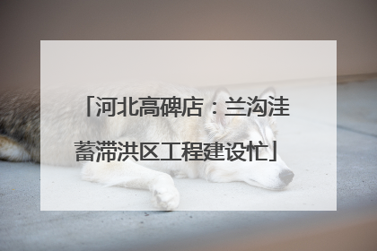 河北高碑店：兰沟洼蓄滞洪区工程建设忙