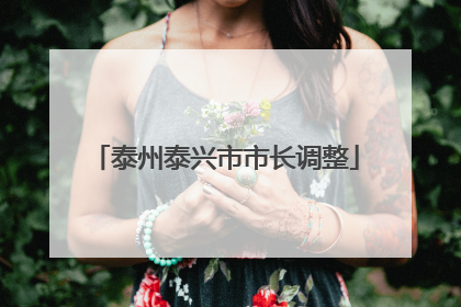 泰州泰兴市市长调整