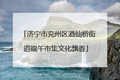 济宁市兖州区酒仙桥街道端午市集文化飘香