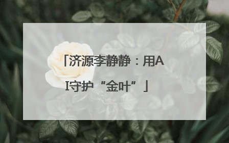 济源李静静：用AI守护“金叶”