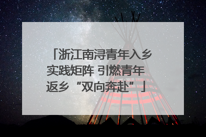 浙江南浔青年入乡实践矩阵 引燃青年返乡“双向奔赴”