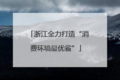 浙江全力打造“消费环境最优省”