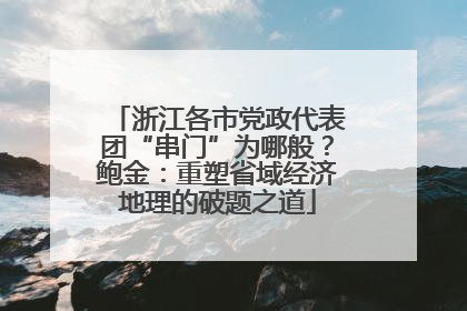 浙江各市党政代表团“串门”为哪般？鲍金：重塑省域经济地理的破题之道