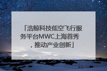 浩鲸科技低空飞行服务平台MWC上海首秀，推动产业创新