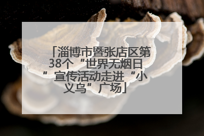 淄博市暨张店区第38个“世界无烟日”宣传活动走进“小义乌”广场