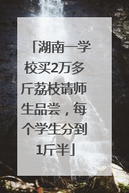 湖南一学校买2万多斤荔枝请师生品尝，每个学生分到1斤半
