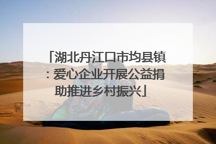 湖北丹江口市均县镇：爱心企业开展公益捐助推进乡村振兴