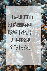 湖北京山打造国际网球城市名片 九月将迎全球精英