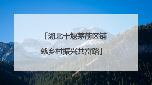 湖北十堰茅箭区铺就乡村振兴共富路