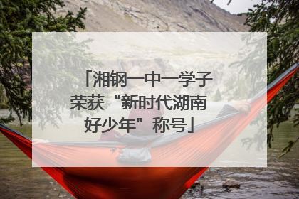 湘钢一中一学子荣获“新时代湖南好少年”称号