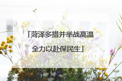 菏泽多措并举战高温 全力以赴保民生