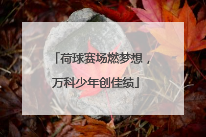荷球赛场燃梦想，万科少年创佳绩
