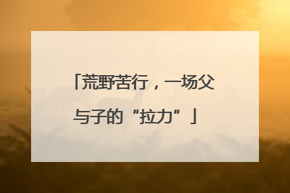 荒野苦行，一场父与子的“拉力”