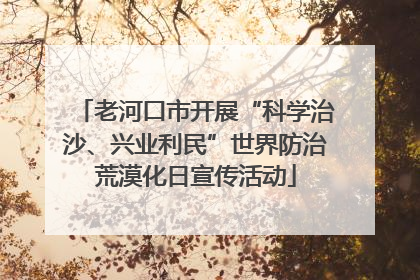 老河口市开展“科学治沙、兴业利民”世界防治荒漠化日宣传活动