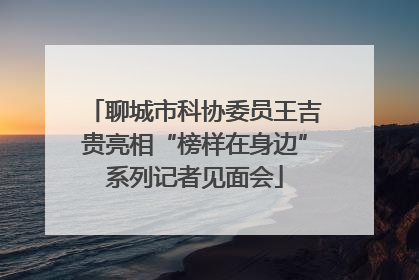 聊城市科协委员王吉贵亮相“榜样在身边”系列记者见面会