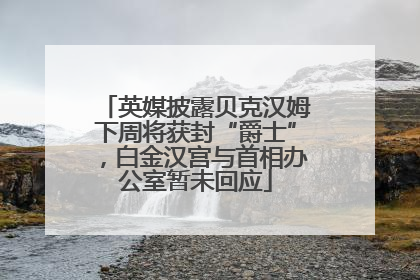 英媒披露贝克汉姆下周将获封“爵士”，白金汉宫与首相办公室暂未回应