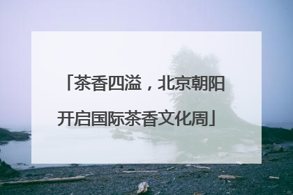 茶香四溢，北京朝阳开启国际茶香文化周