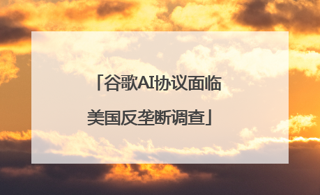 谷歌AI协议面临美国反垄断调查