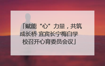 赋能“心”力量，共筑成长桥 宜宾长宁梅白学校召开心育委员会议