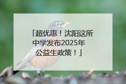超优惠！沈阳这所中学发布2025年公益生政策！