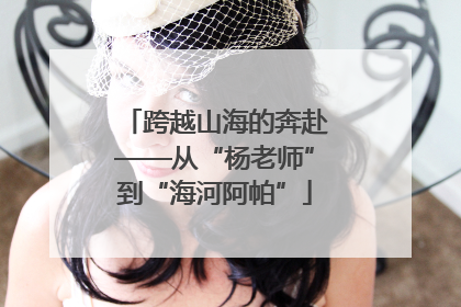 跨越山海的奔赴——从“杨老师”到“海河阿帕”