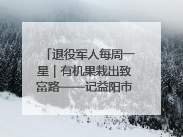 退役军人每周一星｜有机果栽出致富路——记益阳市银城南湖蔬果农民专业合作社总经理晏桂明