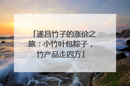 遂昌竹子的涨价之旅：小竹叶包粽子，竹产品走四方