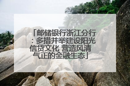 邮储银行浙江分行：多措并举建设阳光信贷文化 营造风清气正的金融生态