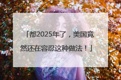 都2025年了，美国竟然还在容忍这种做法！