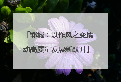郓城：以作风之变撬动高质量发展新跃升
