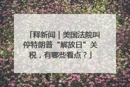 释新闻｜美国法院叫停特朗普“解放日”关税，有哪些看点？