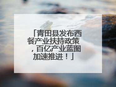 青田县发布西餐产业扶持政策，百亿产业蓝图加速推进！