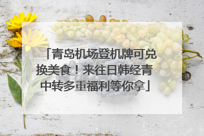 青岛机场登机牌可兑换美食！来往日韩经青中转多重福利等你拿