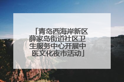 青岛西海岸新区薛家岛街道社区卫生服务中心开展中医文化夜市活动