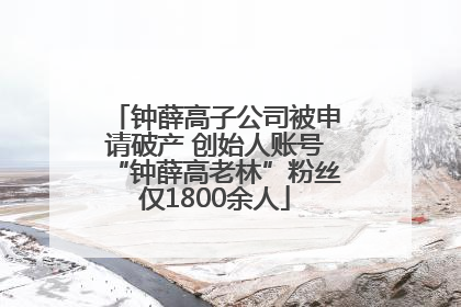 钟薛高子公司被申请破产 创始人账号“钟薛高老林”粉丝仅1800余人