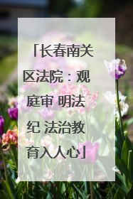 长春南关区法院：观庭审 明法纪 法治教育入人心