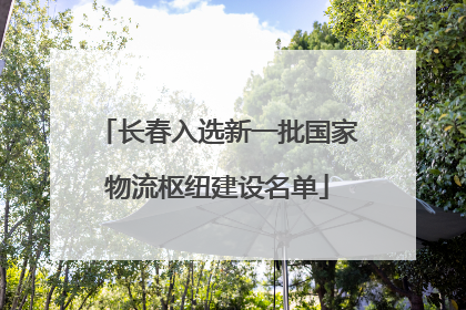 长春入选新一批国家物流枢纽建设名单