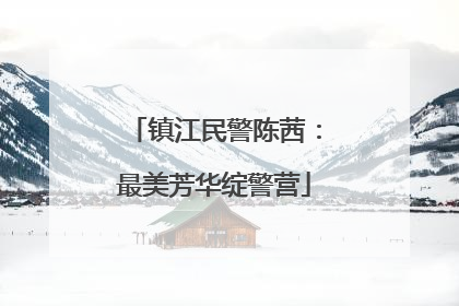 镇江民警陈茜：最美芳华绽警营