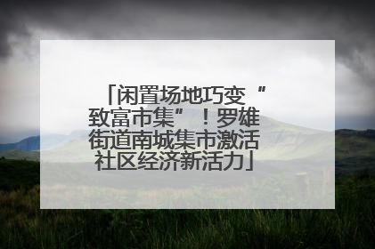 闲置场地巧变“致富市集”！罗雄街道南城集市激活社区经济新活力