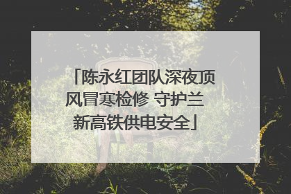 陈永红团队深夜顶风冒寒检修 守护兰新高铁供电安全