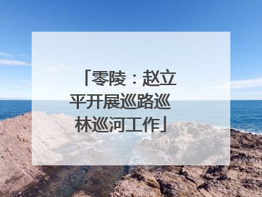 零陵：赵立平开展巡路巡林巡河工作