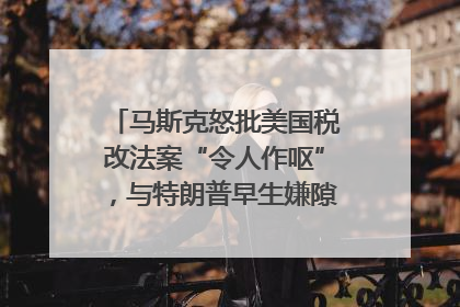 马斯克怒批美国税改法案“令人作呕”，与特朗普早生嫌隙？｜国际识局
