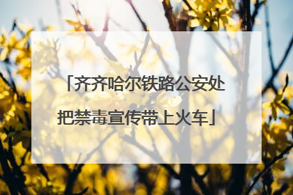 齐齐哈尔铁路公安处把禁毒宣传带上火车