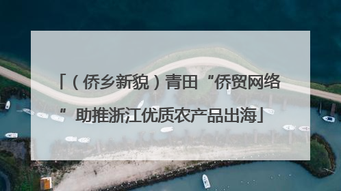（侨乡新貌）青田“侨贸网络”助推浙江优质农产品出海