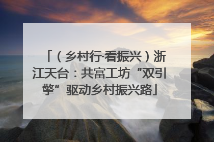 （乡村行·看振兴）浙江天台：共富工坊“双引擎”驱动乡村振兴路