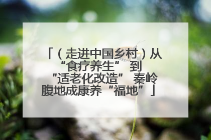（走进中国乡村）从 “食疗养生” 到 “适老化改造” 秦岭腹地成康养“福地”