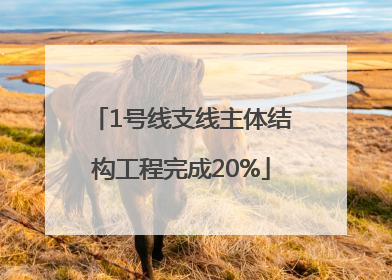 1号线支线主体结构工程完成20%